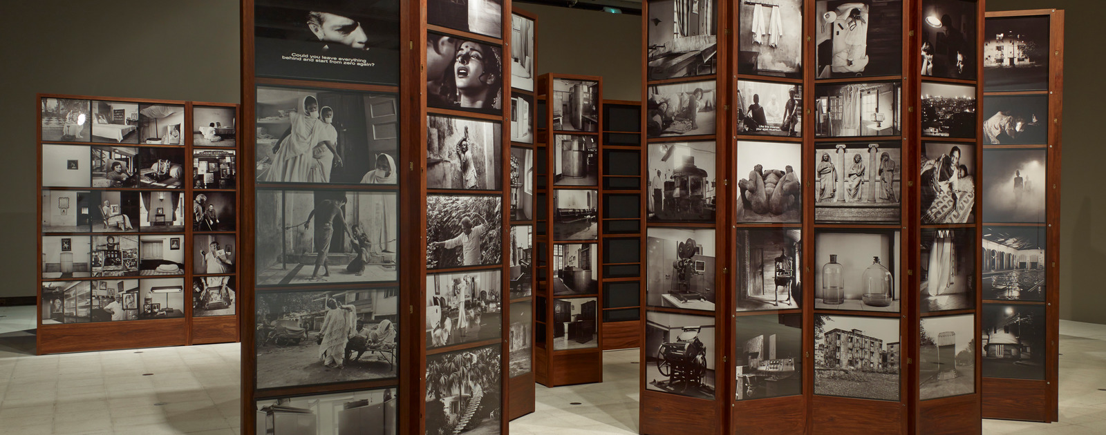 Installation view, Dayanita Singh Go Away Closer, Hayward Gallery 2013 Black adn White Photographs by Dayanita Singh at Hayward Gallery
